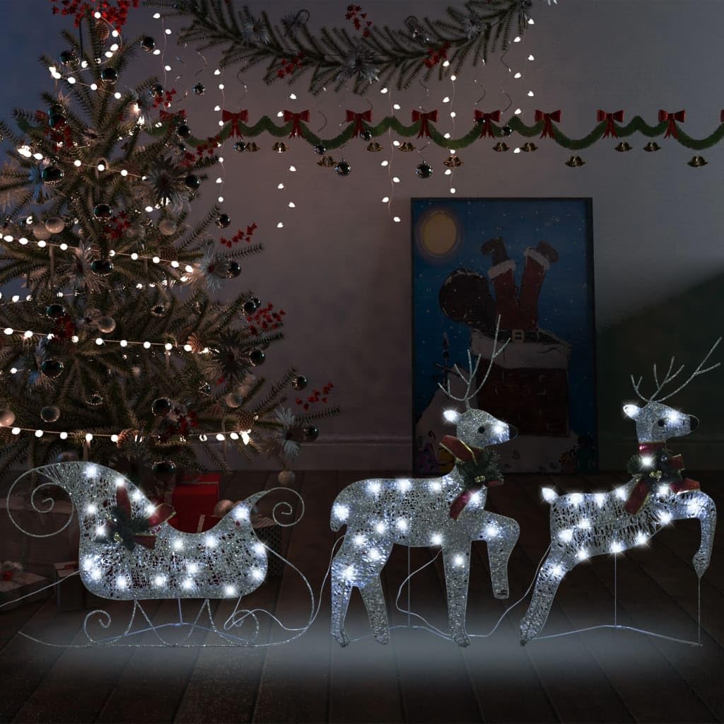 Foto 2 | Decoración Navideña Vidaxl Con Diseño De Reno Y Trineo  60 Led - Venta Internacional.
