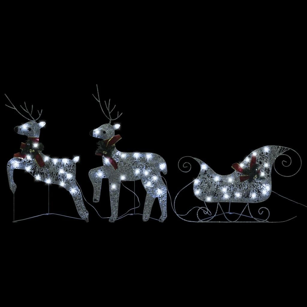 Foto 4 | Decoración Navideña Vidaxl Con Diseño De Reno Y Trineo  60 Led - Venta Internacional.