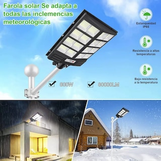 Foto 3 | Lámpara Solar Eo Safe Imports Esi8722 color Negro