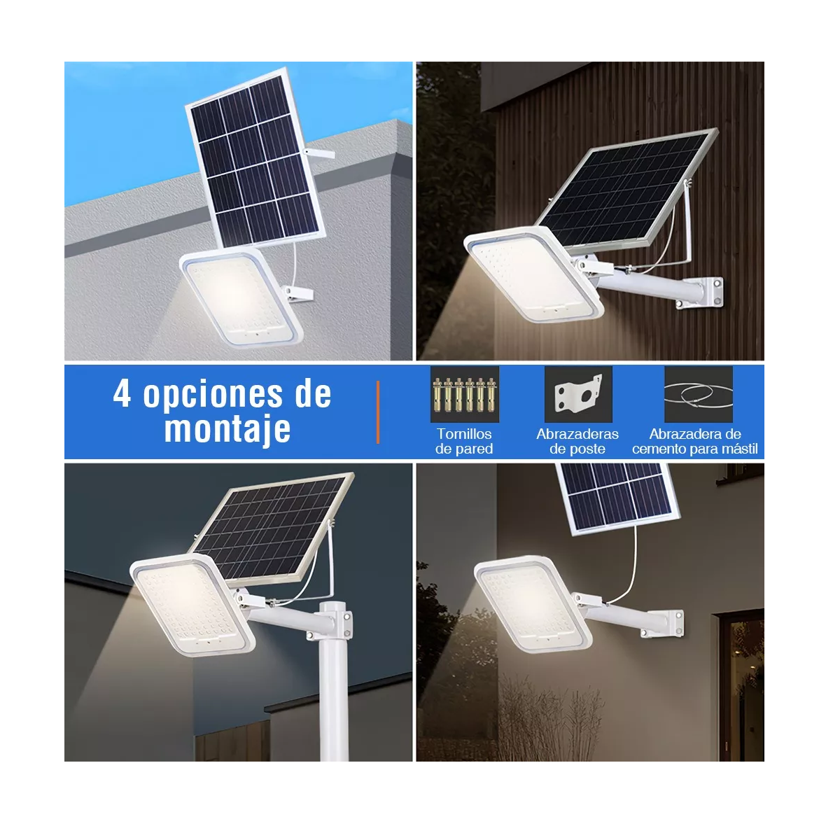 Foto 4 pulgar | Lámpara Led Solar Luminaria Suburbana Alumbrado Publico Eo Safe Imports Esi-12644 Blanco