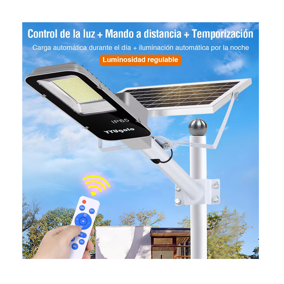 Foto 4 pulgar | Lampara Led Solar Exterior Pared Sensor Remoto Eo Safe Imports Esi-13210 Blanco