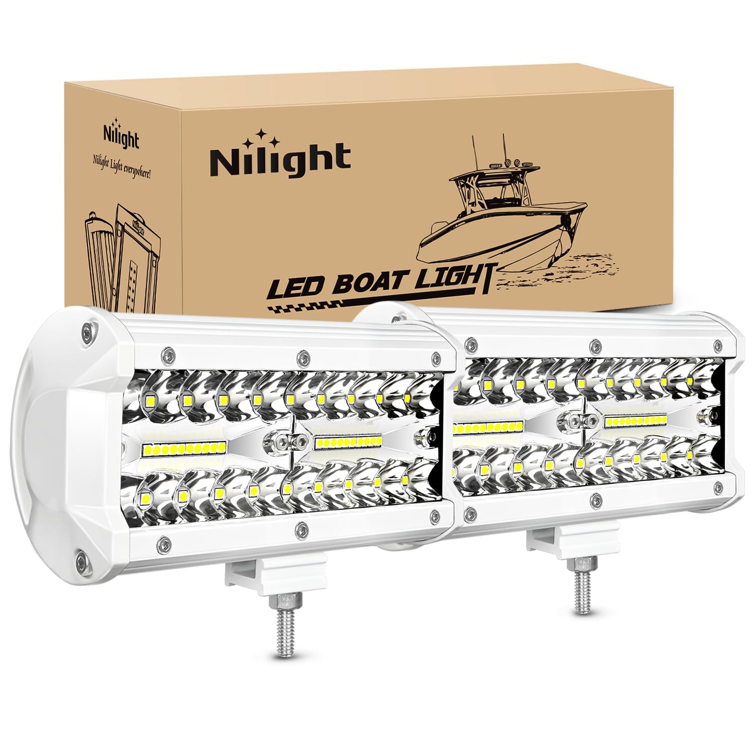 Foto 2 pulgar | Cápsulas De Luz Led Nilight Marine Navigation De 6.5 Pulgadas, 2 Unidades - Venta Internacional.