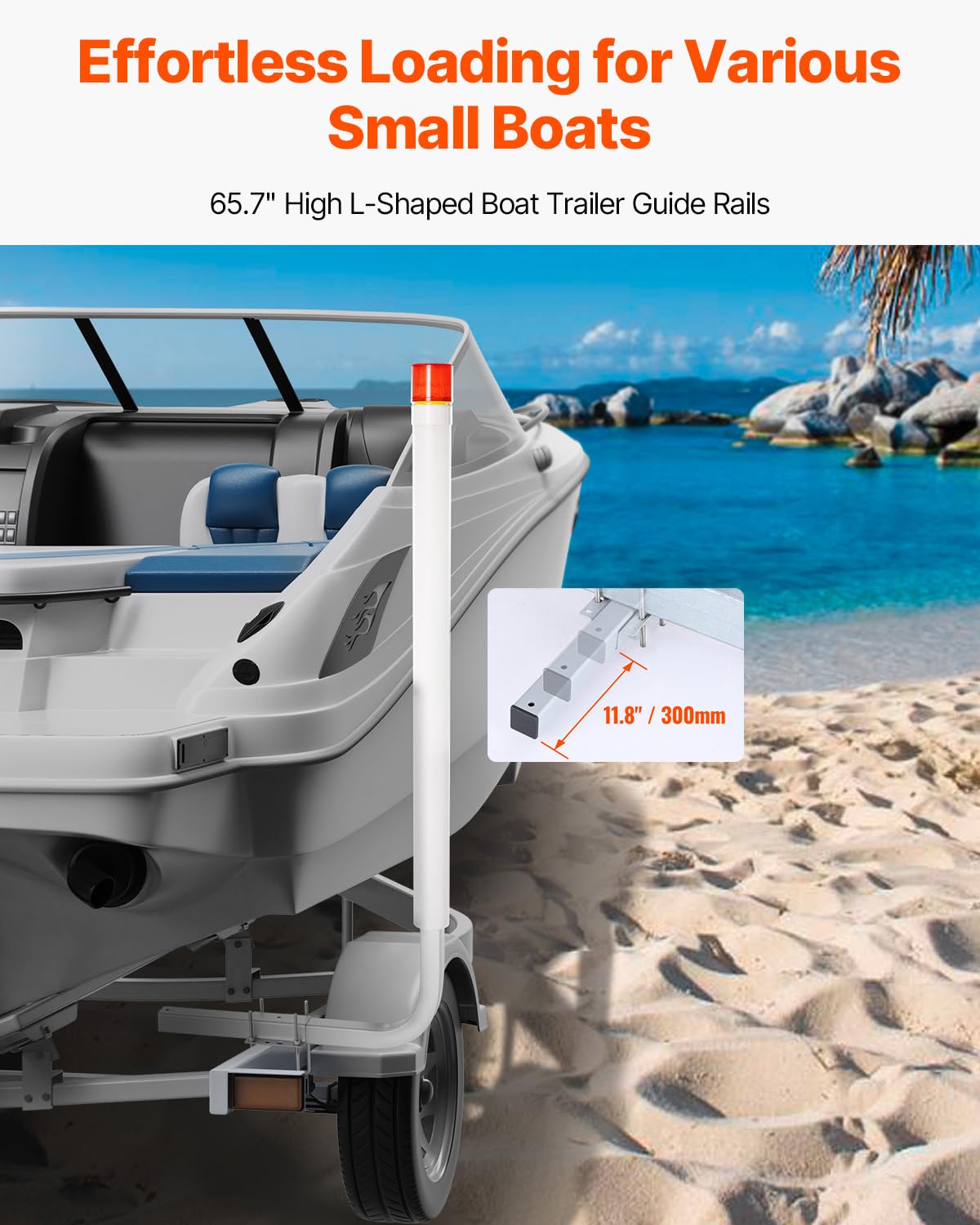 Foto 3 pulgar | Juego De Guías Para Remolques De Barcos Vevor, Carga Sin Esfuerzo Con Luz Led - Venta Internacional.