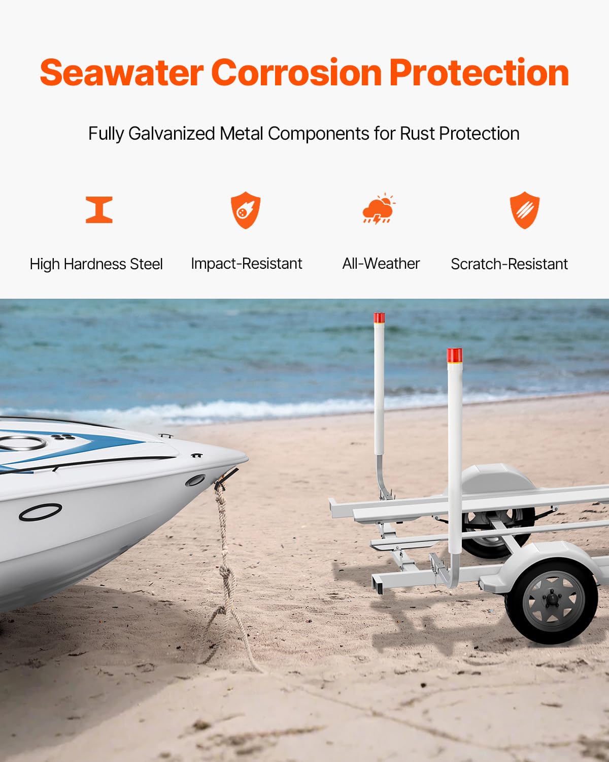 Foto 6 pulgar | Juego De Guías Para Remolques De Barcos Vevor, Carga Sin Esfuerzo Con Luz Led - Venta Internacional.