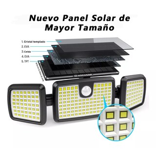Foto 2 | Lámpara Led Solar Eo Safe Imports Esi10346 Negro para Jardín
