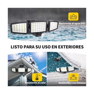 Foto 5 | Lámpara Led Solar Eo Safe Imports Esi10346 Negro para Jardín