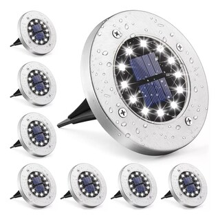 Foto 1 | Paquete de 8 Luces Solares Led Impermeables para Jardín Eo Safe Imports Esi-11056 Plata