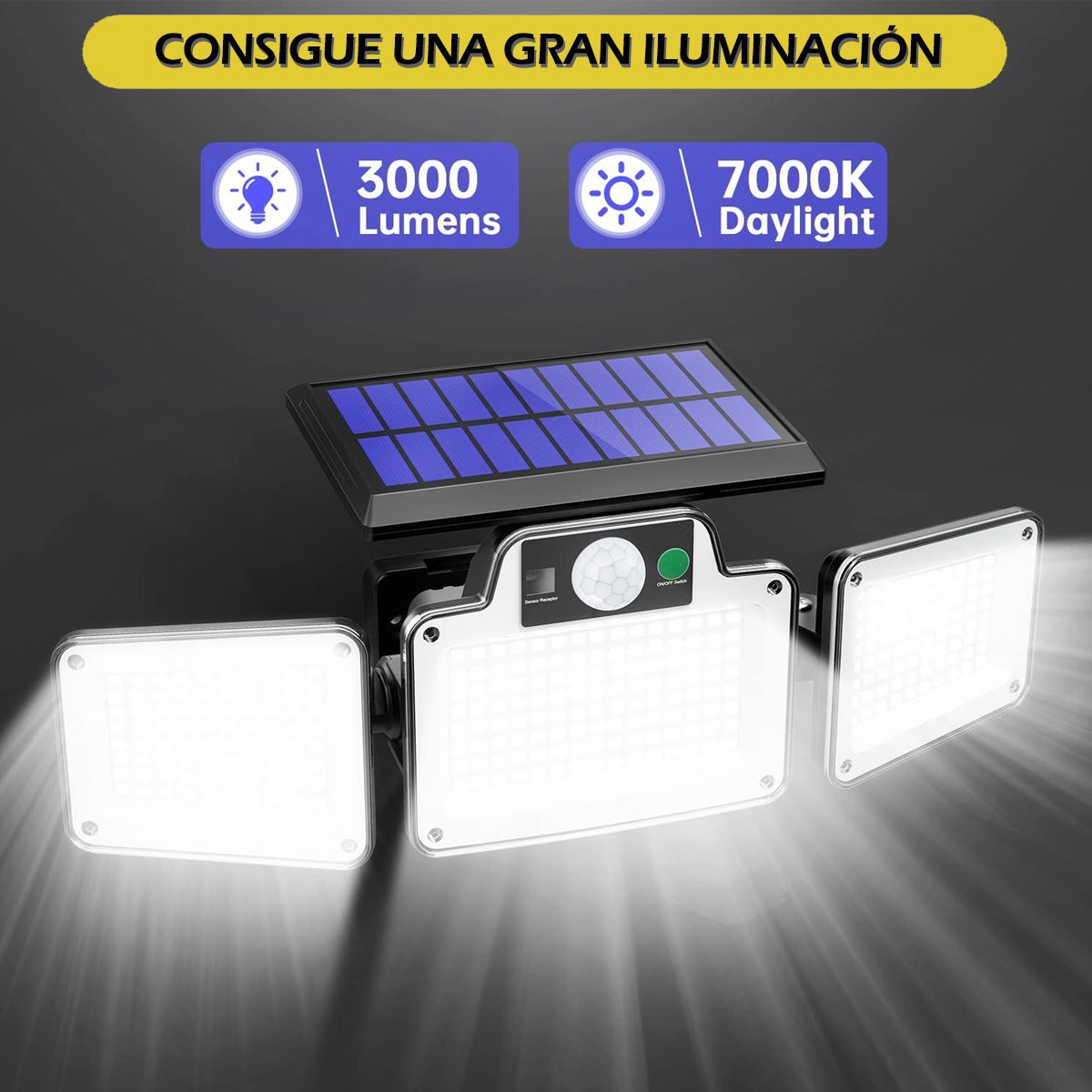 Foto 6 | Set 2 Lámparas Led Solar Comerliv Suburbana Luminaria Alumbrado Sensor Modos