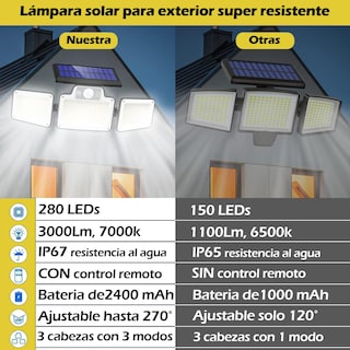 Foto 4 | Lámpara Led Solar Comerliv Suburbana Luminaria Alumbrado Sensor Modos