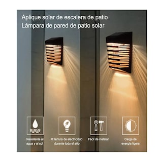 Foto 2 | Lampara Led Solar Belug para Exterior con Sensor Negro