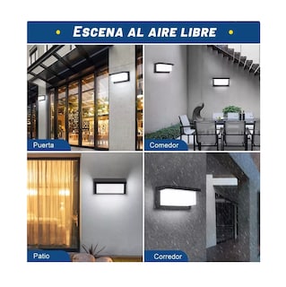 Foto 3 | Lámpara de Pared Impermeable para Exterior Negro