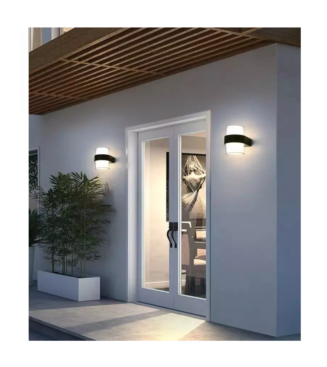 Foto 5 pulgar | Lámpara Led de Pared Moderna 12 W para Exterior Arbotante Negro