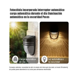 Foto 4 | Lámpara Solar Exterior Led Con Sensor Negro