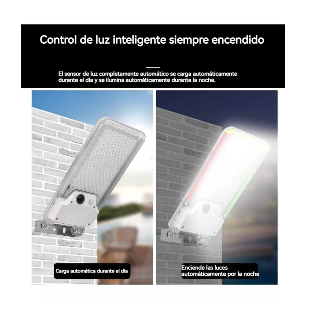 Foto 4 pulgar | Lámpara Led Solar Recargable Impermeable Luz Pared Jardín