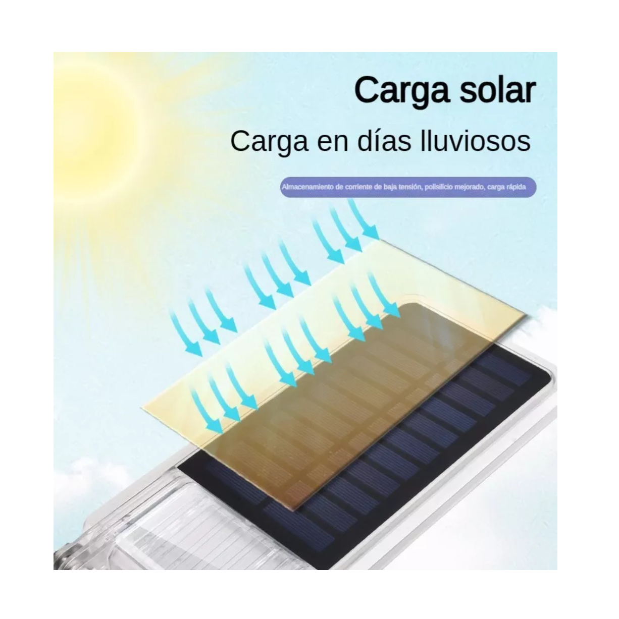 Foto 5 pulgar | Lámpara Led Solar Recargable Impermeable Luz Pared Jardín