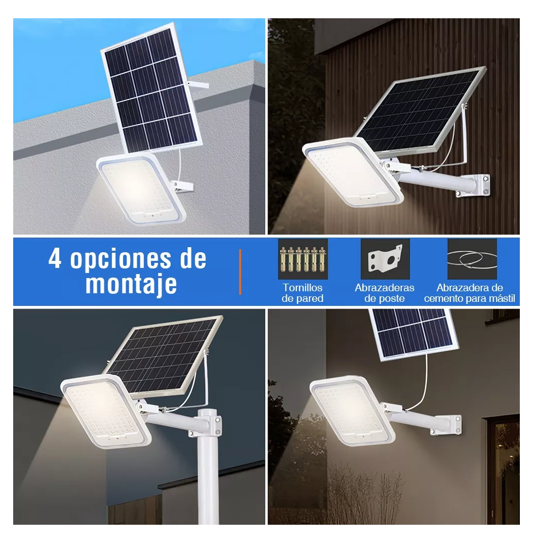 Foto 2 | Lámpara Led Solar Luminaria Suburbana Alumbrado Público 300w