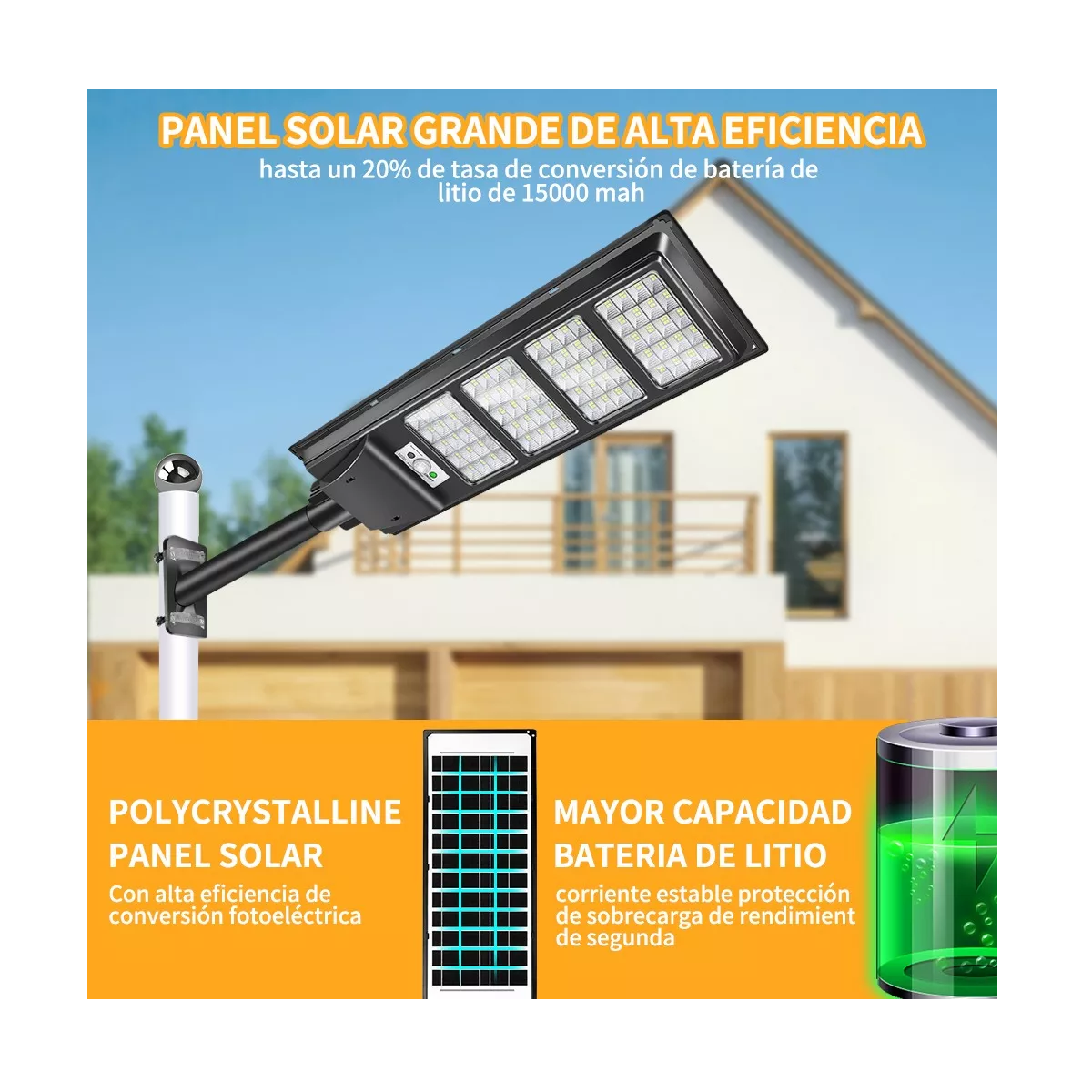 Foto 4 pulgar | Lámpara Solar Para Exterior Suburban 300w Eo Safe Imports Esi-13887 Negro