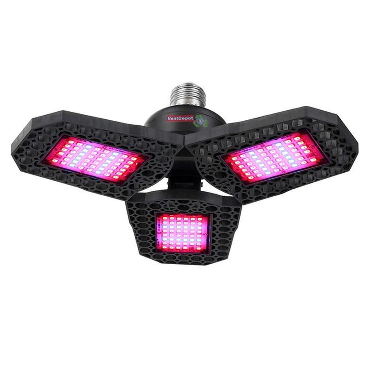 Luz De Cultivo Led De Alta Calidad Ventdepot Mxhyh-007 15 Piezasvioleta Y Rosa Cálida