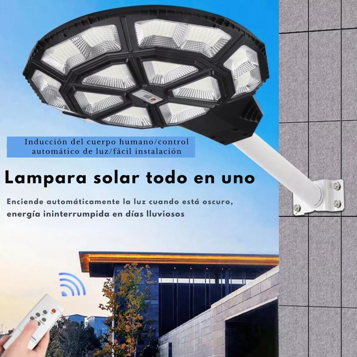 Foto 4 pulgar | Lámpara Led Solar Suburbana 1500w Eo Safe Imports Esi-17634 Negra