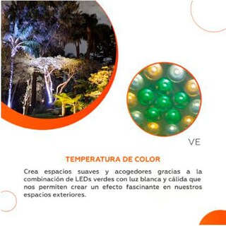Foto 6 | Reflector Led Exterior 28w Luz De Luna Color Verde Ip66 Ik08 No Atenuable Led Integrado Tecnolite