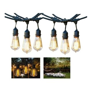 Foto 3 | Guirnalda Impermeable De 10 M Con 10 Bombillas Led E27 Vintage - Venta Internacional.