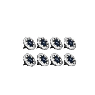 Foto 1 | Luces Solares Jardín 8 Led - Pack Ahorro Energía Con Diseño Espeto Para Césped 10pzs Eo Safe Imports Esi-19127 Negro
