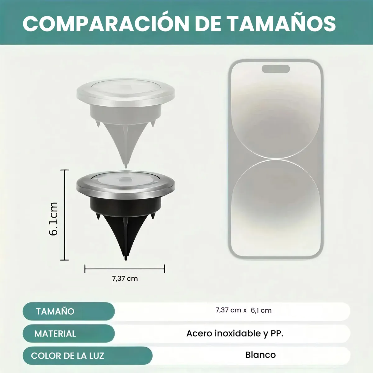 Foto 3 pulgar | Luces Solares Jardín 8 Led - Pack Ahorro Energía Con Diseño Espeto Para Césped 10pzs Eo Safe Imports Esi-19127 Negro
