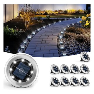 Foto 3 | Luces Solares Jardín 8 Led - Pack Ahorro Energía Con Diseño Espeto Para Césped 10pzs Eo Safe Imports Esi-19127 Negro