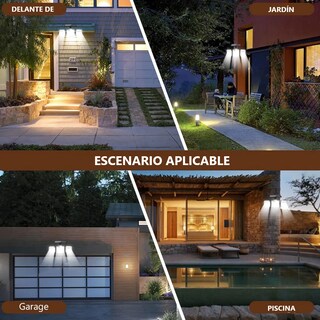 Foto 2 | Lámpara Solar 127v Negro Exterior Pared Con Sensor De Movimiento 144led Eo Safe Imports Esi-19129 Negro