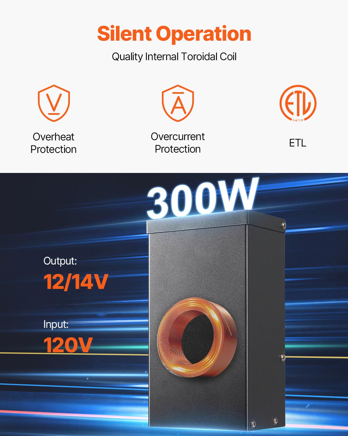 Foto 2 | Transformador De Baja Tensión Vevor 300w 120v Ac A 12v/14v Ac - Venta Internacional.