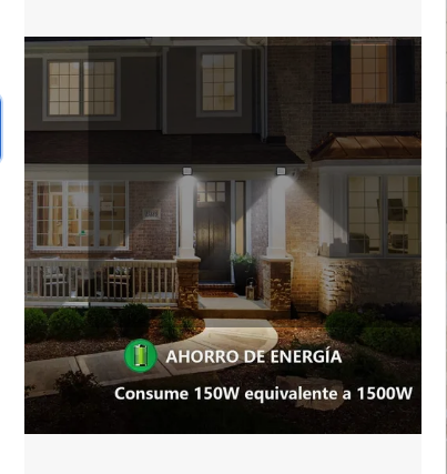 Foto 3 pulgar | Reflector Led 150w R28w150 Ilumina 1500w  Ultra Brillante Color De La Carcasa Negro