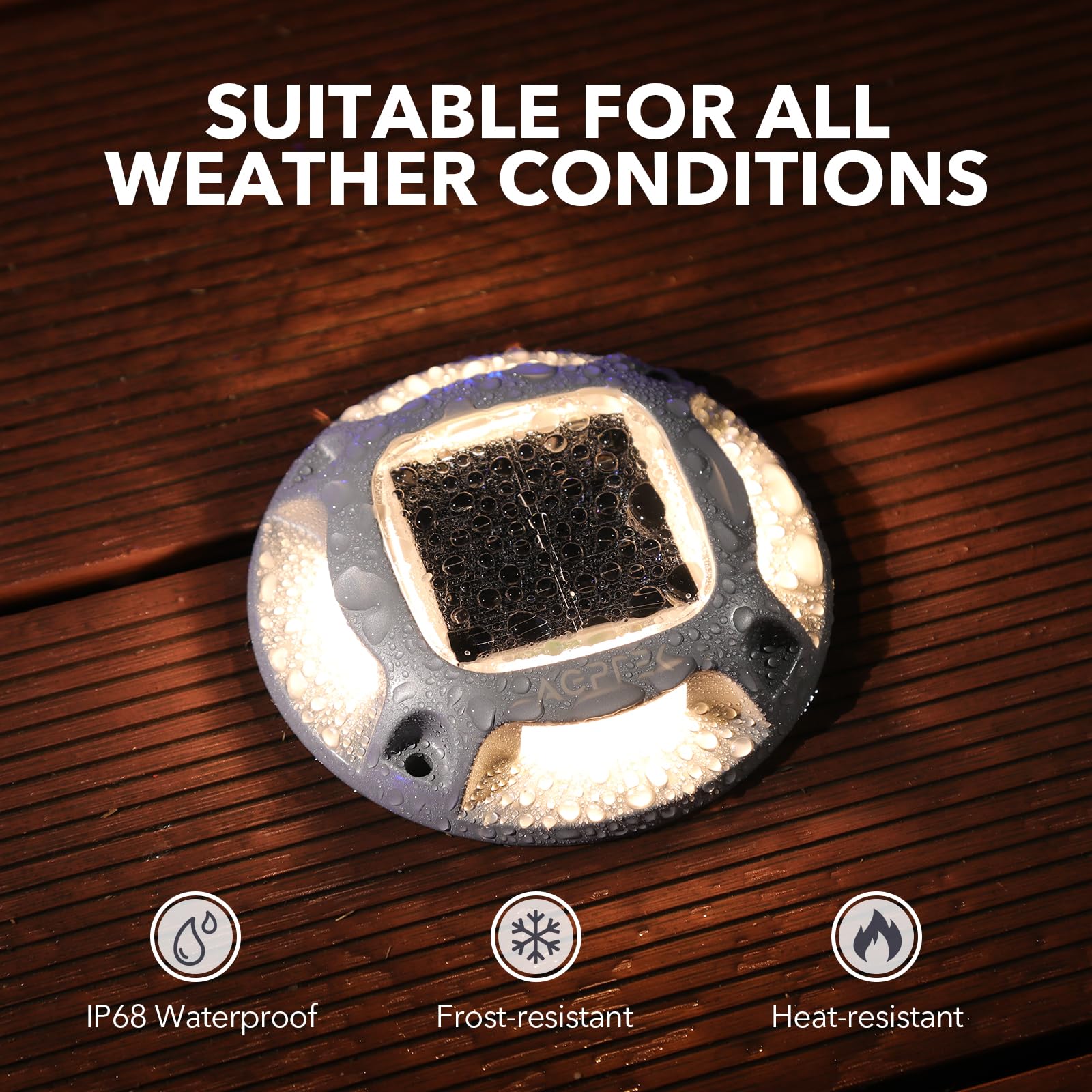 Foto 4 | Luces Solares Para Entrada Agptek, Paquete De 16, 2 Modos De Color, Impermeables - Venta Internacional.