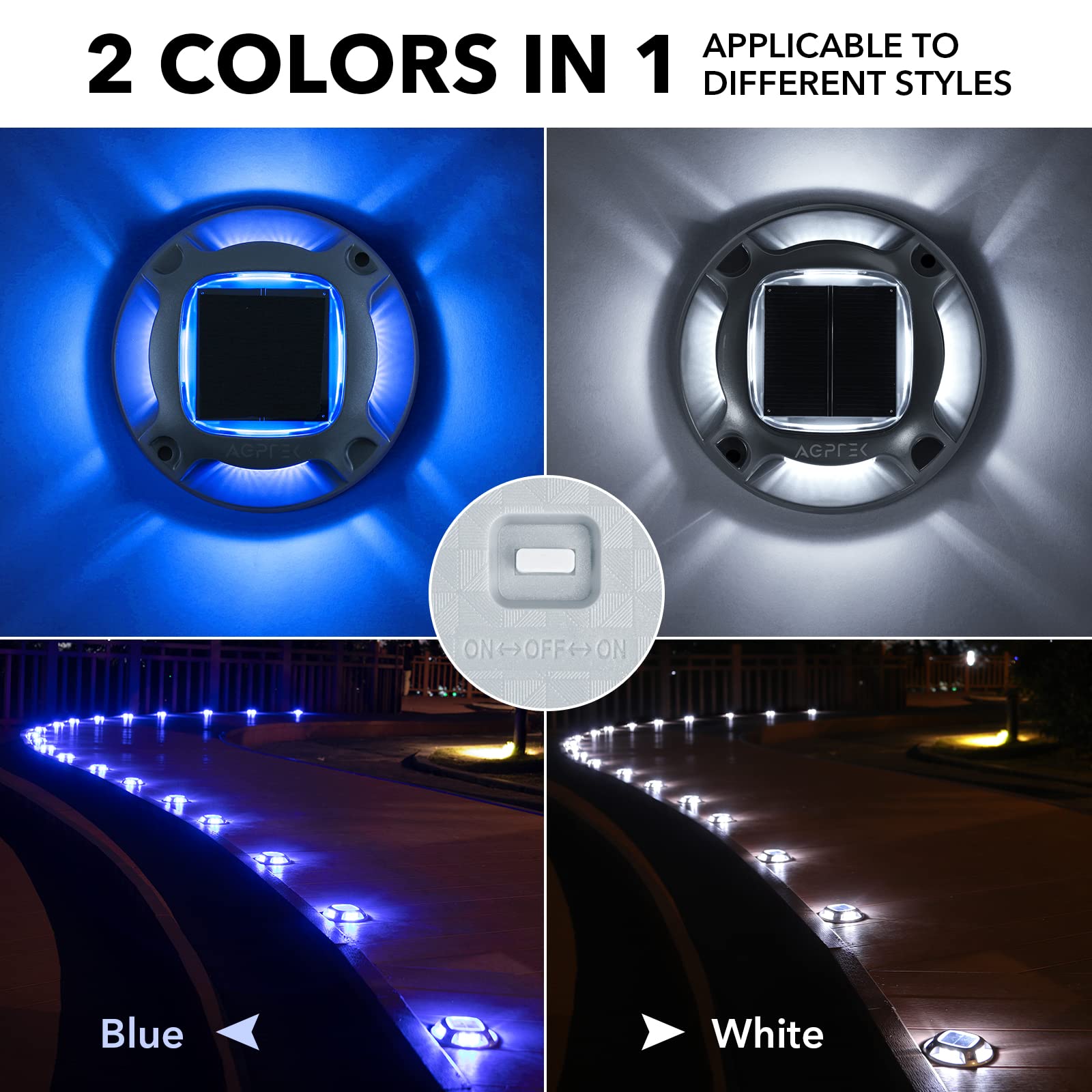 Foto 3 pulgar | Luces Solares Para Entrada Agptek, Paquete De 12, 2 Modos De Color Led - Venta Internacional.