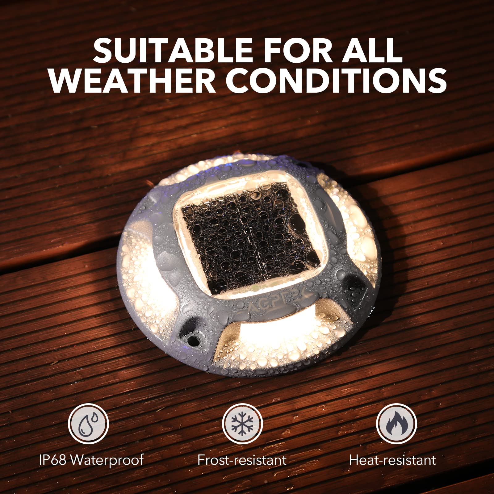 Foto 5 pulgar | Luces Solares Para Entrada Agptek, Paquete De 8, 2 Modos De Color, Impermeables - Venta Internacional.
