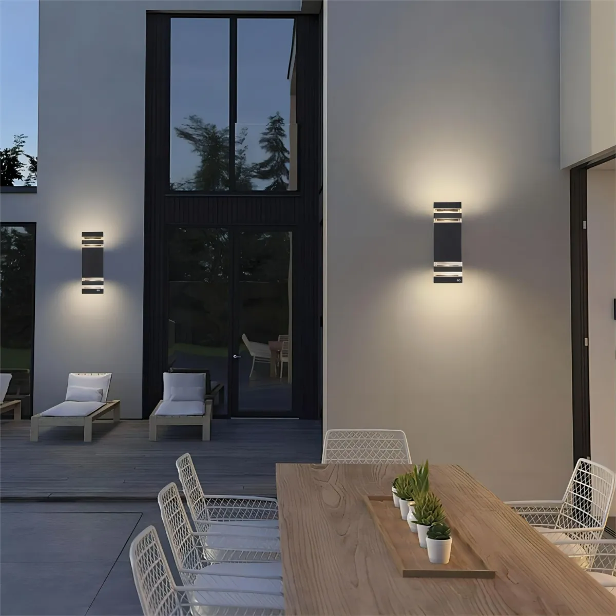 Foto 4 | 4 Pcs Lámpara De Pared Negra Exterior (incluye 8 Bombillas) Eo Safe Imports Esi-19501 Negro