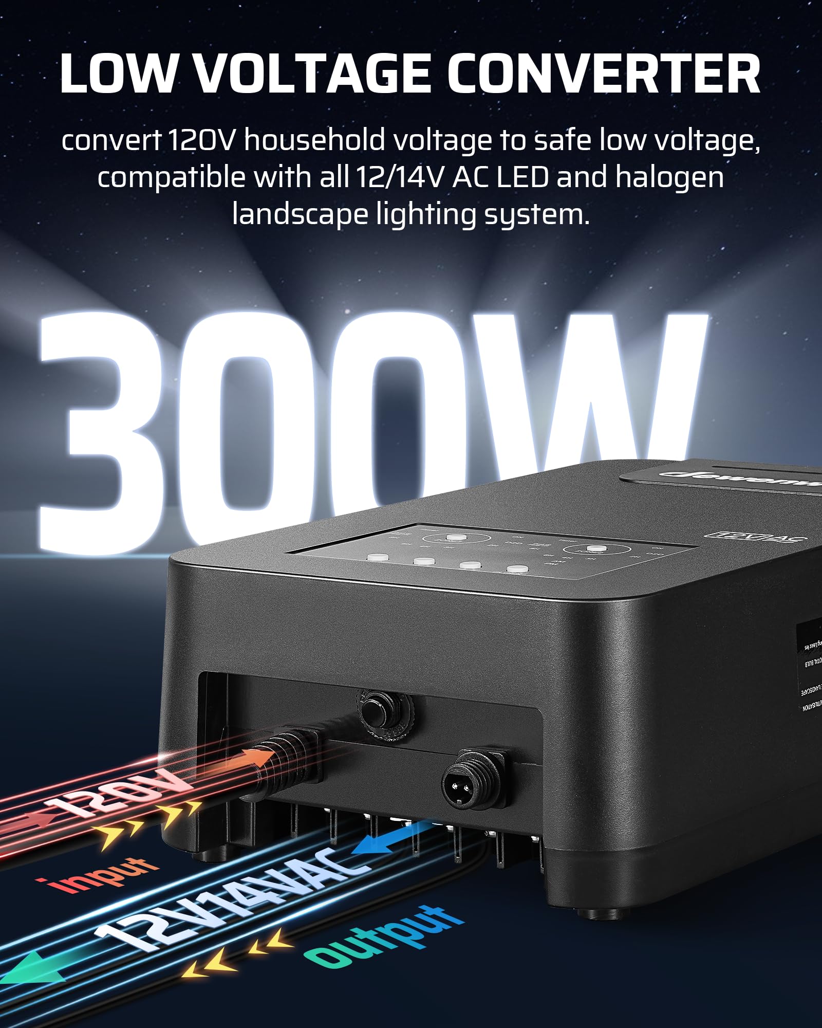 Foto 5 | Transformador De Iluminación De Paisaje Dewenwils 300w 12v/14v Ac - Venta Internacional.