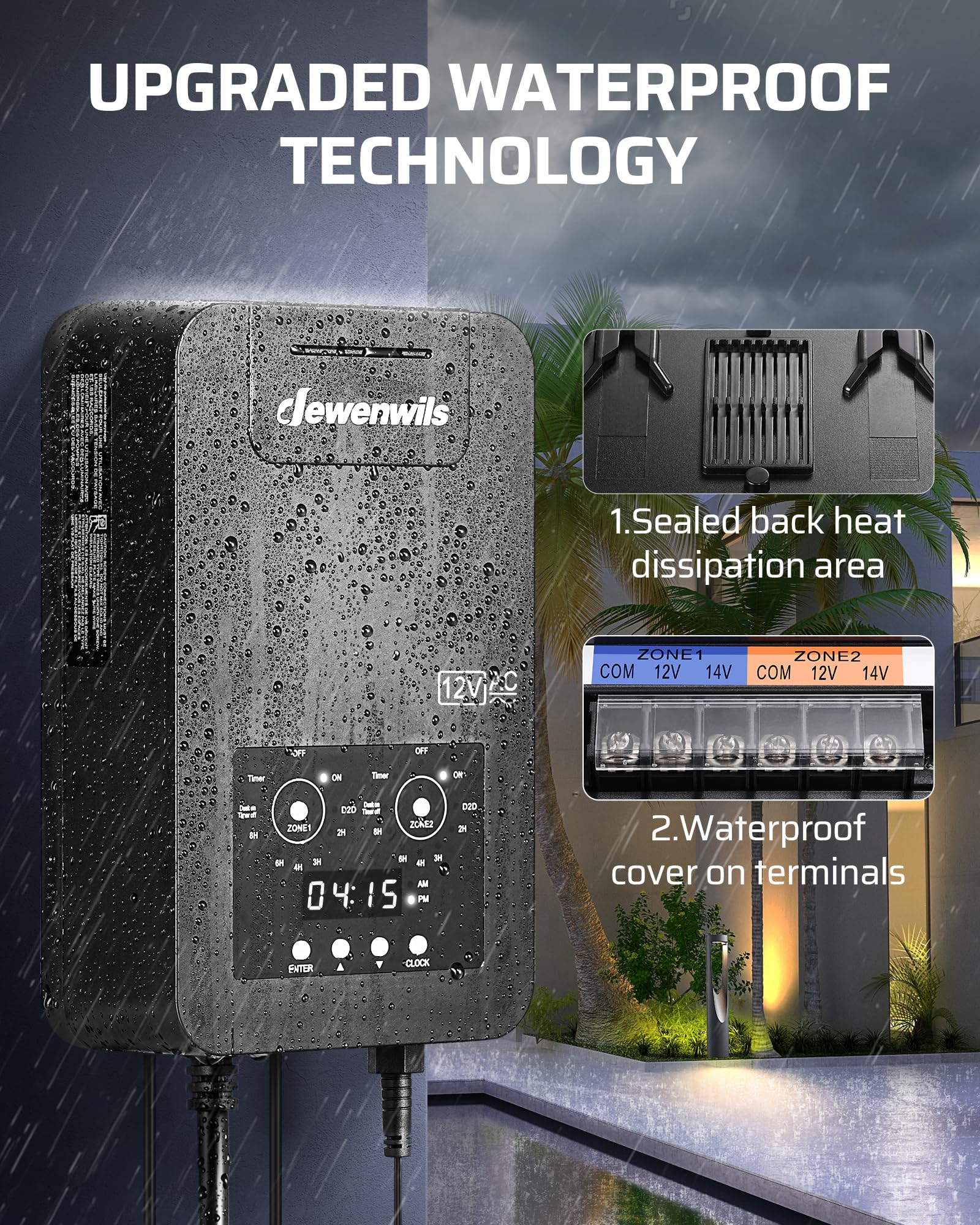 Foto 7 pulgar | Transformador De Iluminación De Paisaje Dewenwils 300w 12v/14v Ac - Venta Internacional.