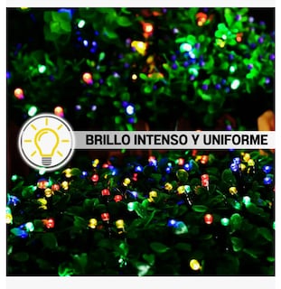 Foto 5 | Serie De Luces Navideña Solar Led Multicolor 200 Focos 22 Metros Decorativa