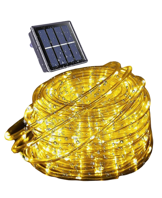 Foto 2 pulgar | Manguera Serie Luces Navidad Solar 7m 50led Exterior Jardín 8modos Blanco Cálido