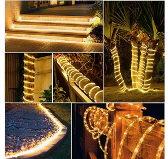 Foto 2 | Manguera Serie Luces Navidad Solar 7m 50led Exterior Jardín 8modos Blanco Cálido