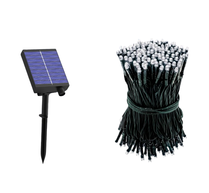 Foto 1 | Goodea Serie Navideña Solar Luces Decoraciones Exterior 100leds 12m Luces Blanco Series
