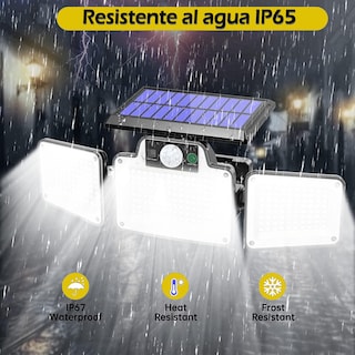 Foto 8 | Set 2 Lámparas Solares Led Exterior 280 Leds Con Sensor De Movimiento 3 Modos Control Remoto E Ip65