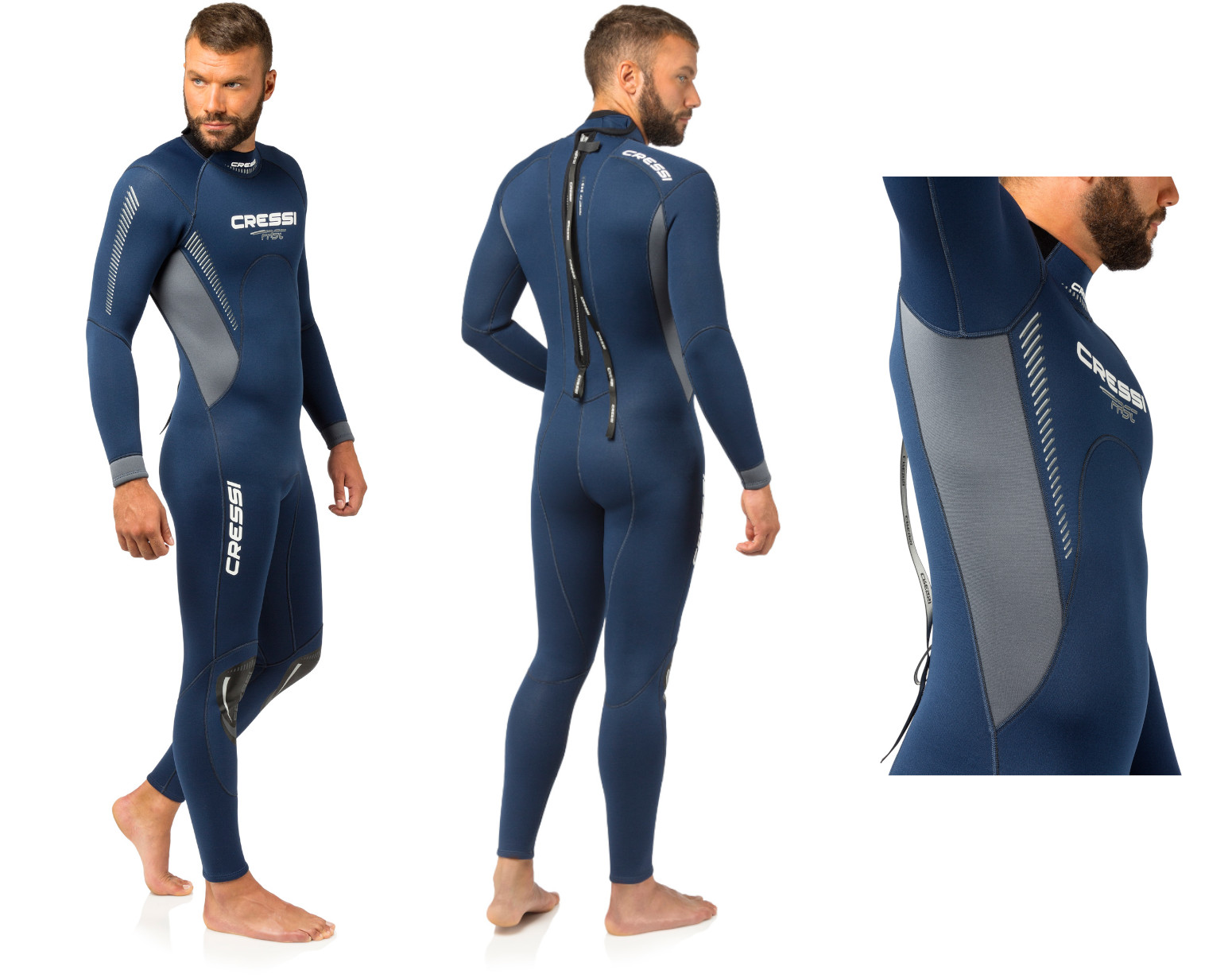 Foto 3 pulgar | Traje de Buceo Cressi Fast Man 3 mm color Azul Talla S