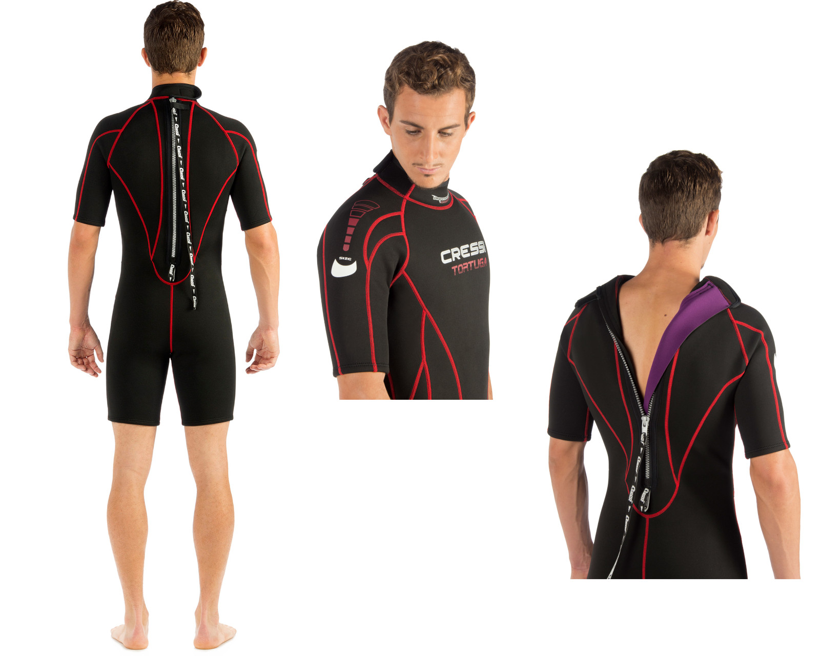 Foto 2 | Traje Cressi Tortuga Man 2.5 mm Talla XXL color Negro con Rojo