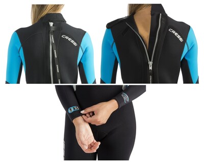 Foto 3 | Traje Cressi Morea Lady 3 mm Talla XL color Negro con Azul