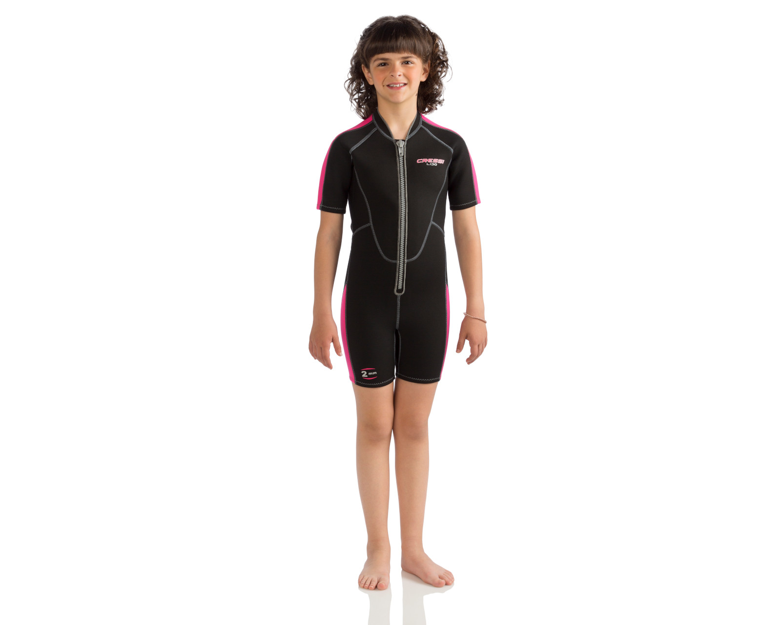 Foto 2 pulgar | Traje Cressi Lido Junior 2 mm Shorty Negro con Rosa Talla L