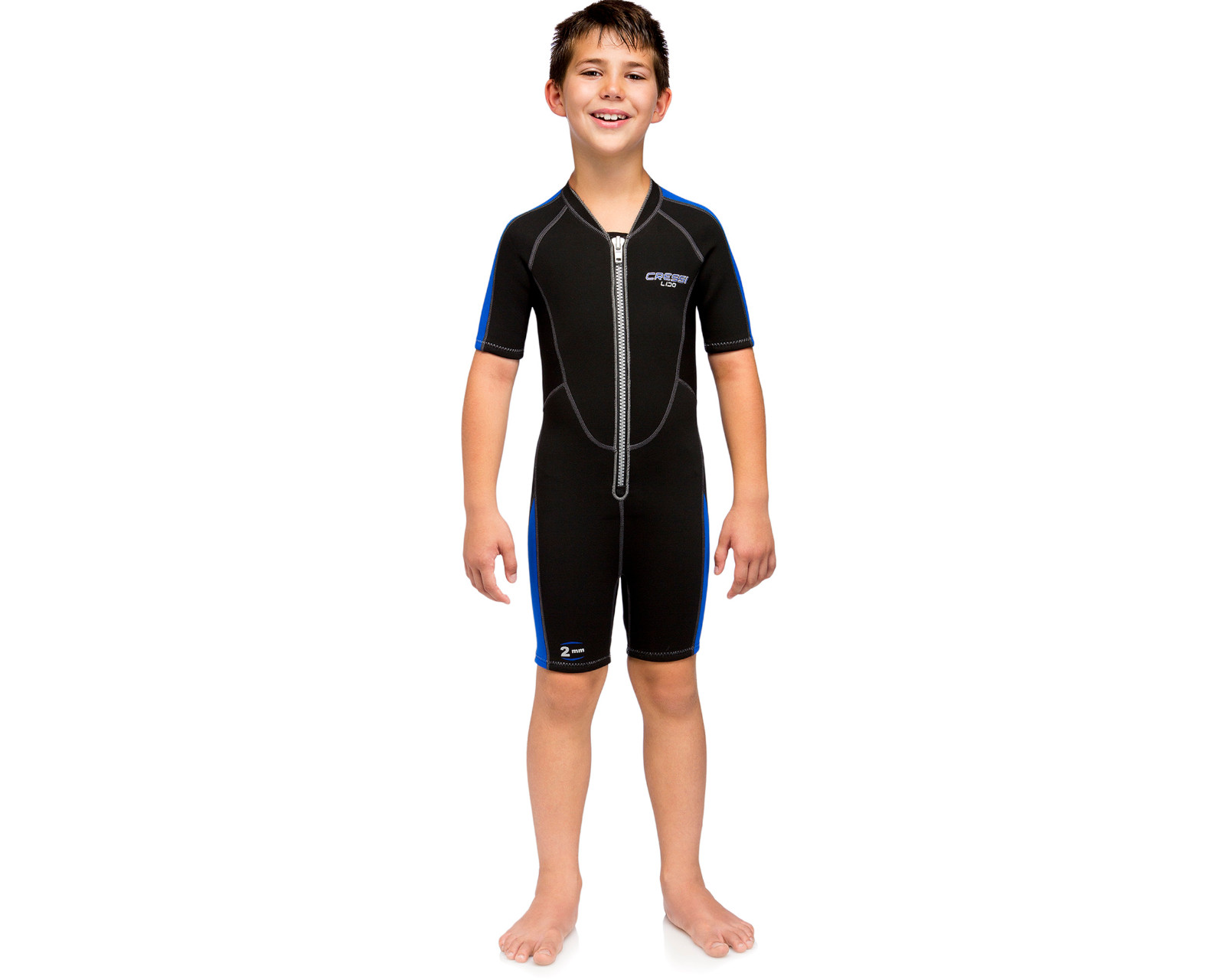 Foto 2 pulgar | Traje Cressi Lido Junior 2 mm Shorty Negro con Azul Talla S