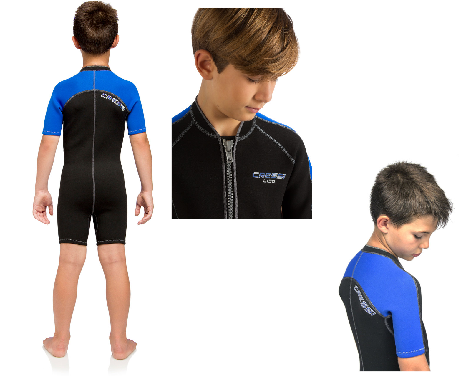 Foto 2 | Traje Cressi Lido Junior 2 mm Shorty Negro con Azul Talla S