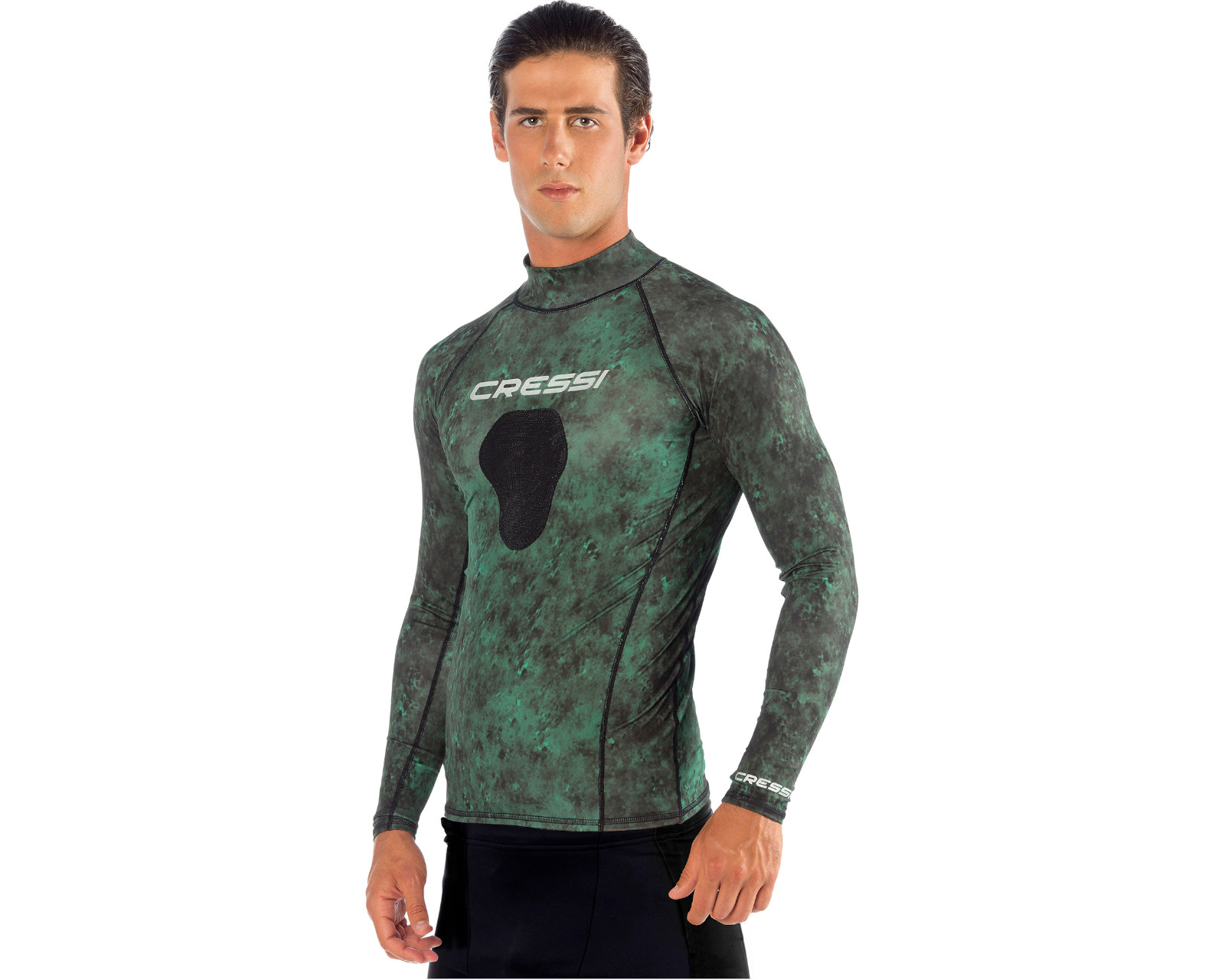 Foto 2 pulgar | Playera para Bucear Cressi Rash Guard Hunter Camuflaje Talla XL Manga Larga color Verde para Hombre