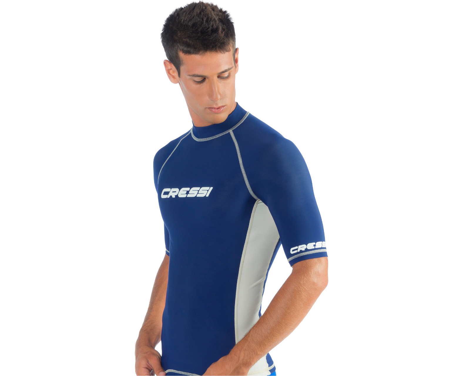 Foto 3 pulgar | Playera para Buceo Cressi Rash Guard talla S Manga Corta Protección Uv color Azul para Hombre